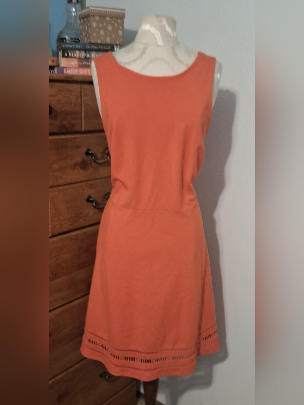 Banana Republic Coral Orange Sleeveless Dress